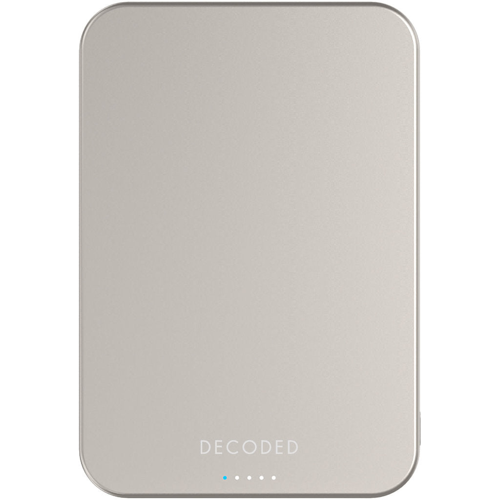 Decoded Ultra Slim Qi2 Powerbank 5000 mAh - Titanium