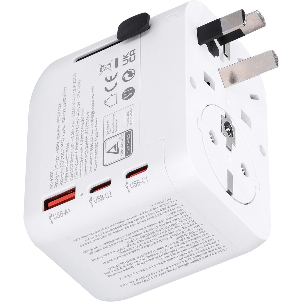 Mobiparts Universal World Travel Charger White