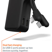 Cygnett Thumboost 5K Powerbank with semi-integrated USB-C Cable Black