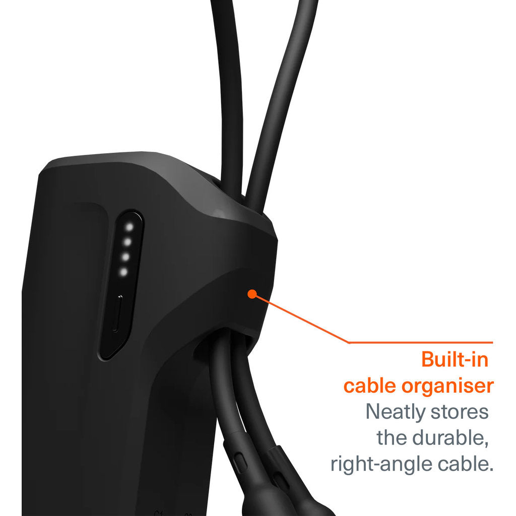 Cygnett Thumboost 5K Powerbank with semi-integrated USB-C Cable Black