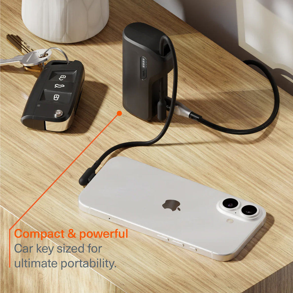 Cygnett Thumboost 5K Powerbank with semi-integrated USB-C Cable Black