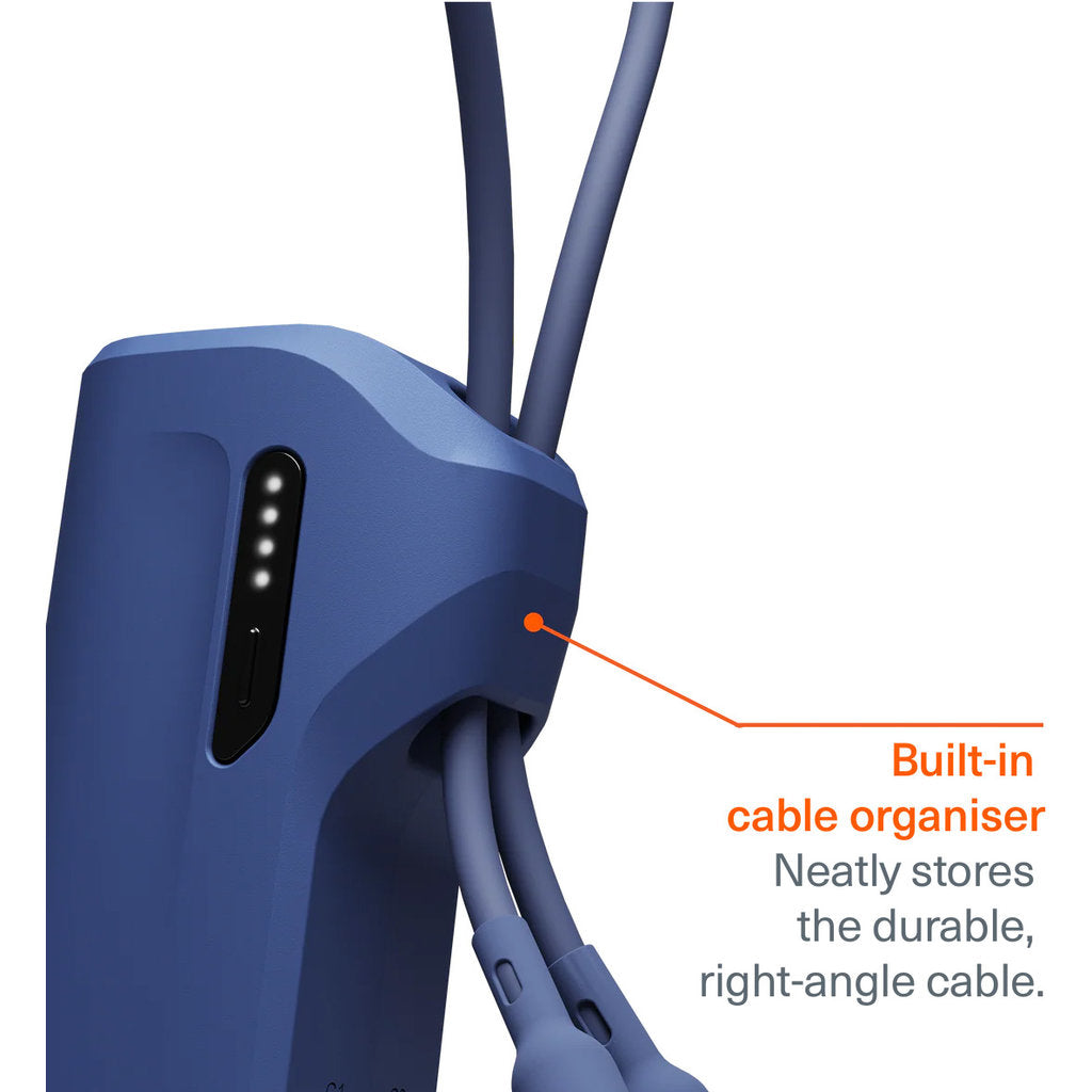 Cygnett Thumboost 5K Powerbank with semi-integrated USB-C Cable Neon Dusk