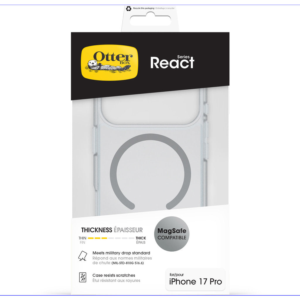 OtterBox React MagSafe Case Apple iPhone 17 Pro Clear
