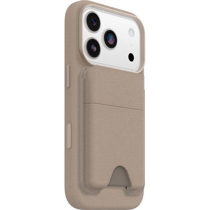 OtterBox Symmetry Cactus Leather MagSafe Wallet - Light Grey