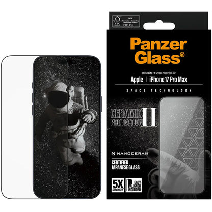 Panzerglass Ceramic II Apple iPhone 17 Pro Max - Ultra-Wide Fit