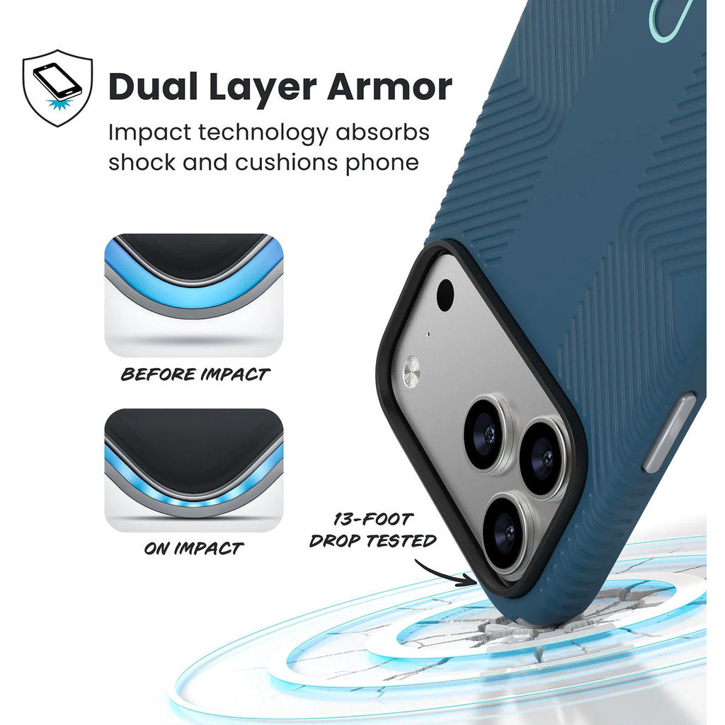 Speck Presidio2 Grip + ClickLock Apple iPhone 17 Pro Max Blue - with Microban