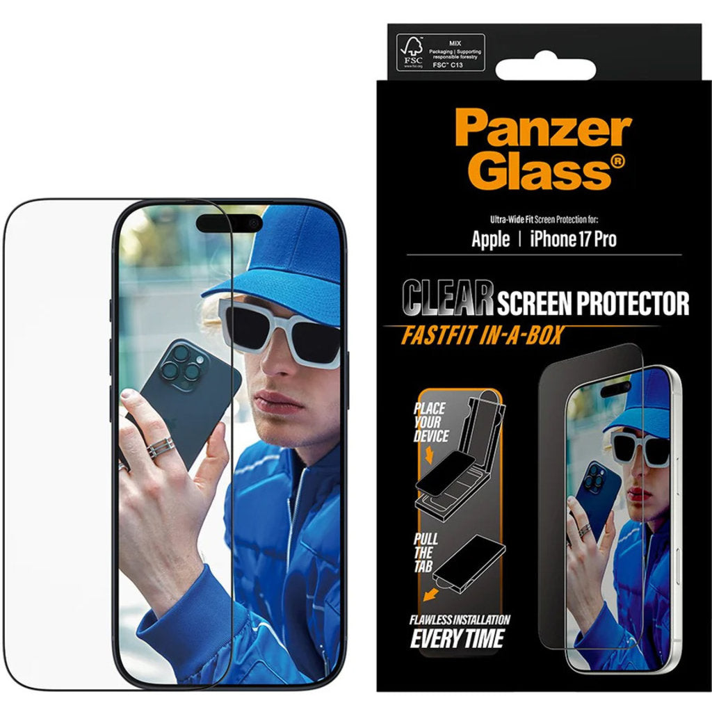 PanzerGlass FastFit Apple iPhone 17 Pro - Ultra-Wide-Fit