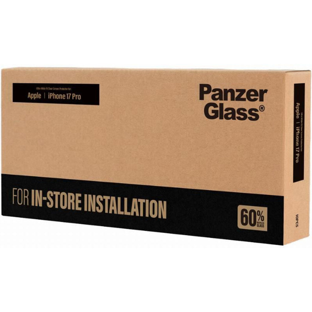 PanzerGlass Screen Protector iPhone 18 Pro/17 Pro Ultra-Wide Fit for FastFit Installation Machine - 10 Pack – foto 1