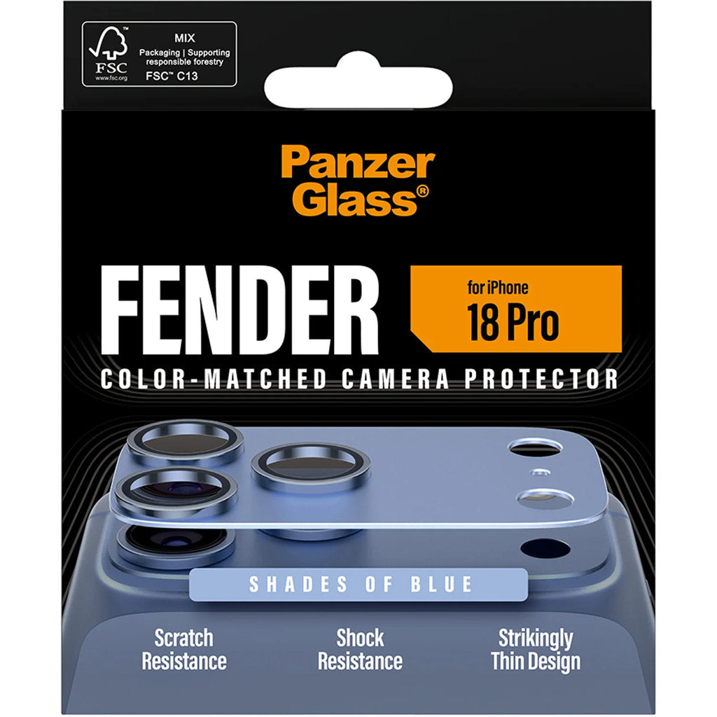 PanzerGlass FENDER Camera Protector Shades of Blue iPhone 18 Pro