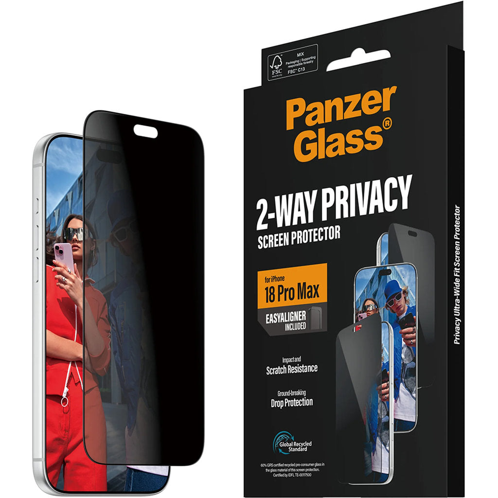 PanzerGlass Apple iPhone 18 Pro Max Ultra-Wide Fit Privacy w. EasyAligner – foto 7