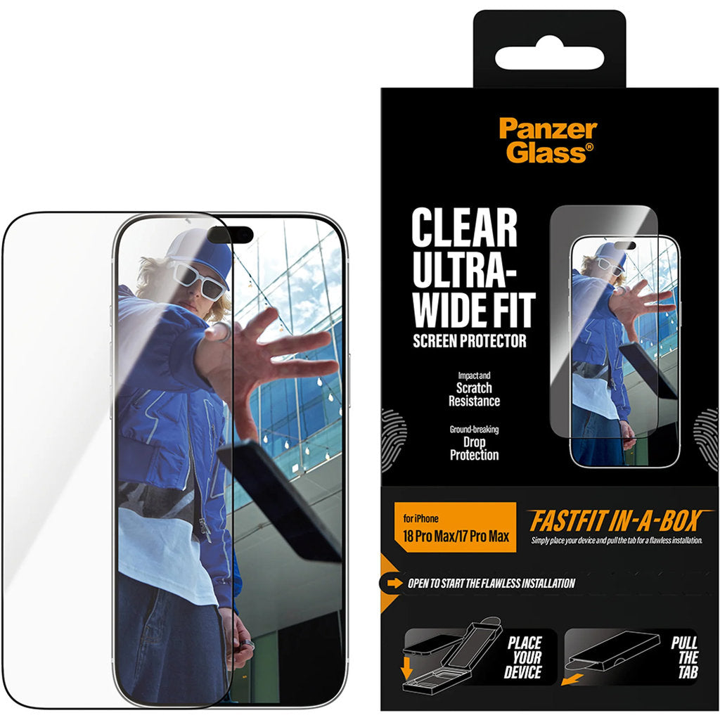 PanzerGlass Screen Protector iPhone 18 Pro Max/17 Pro Max | Ultra-Wide Fit w. FASTFIT IN-A-BOX – foto 2