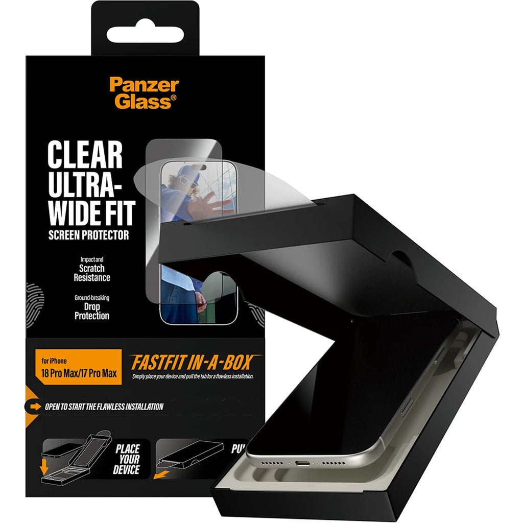 PanzerGlass Screen Protector iPhone 18 Pro Max/17 Pro Max | Ultra-Wide Fit w. FASTFIT IN-A-BOX – foto 5