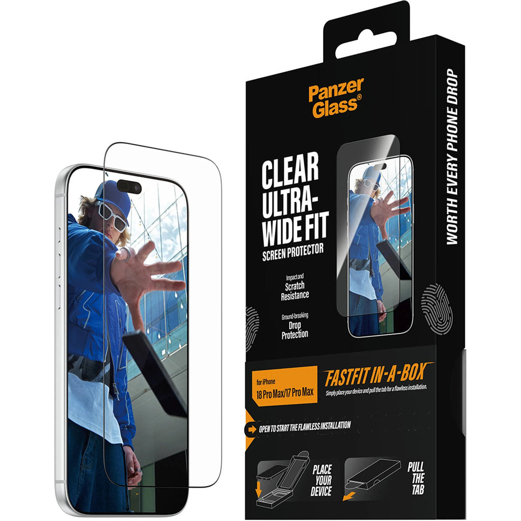 PanzerGlass Screen Protector iPhone 18 Pro Max/17 Pro Max | Ultra-Wide Fit w. FASTFIT IN-A-BOX – foto 6
