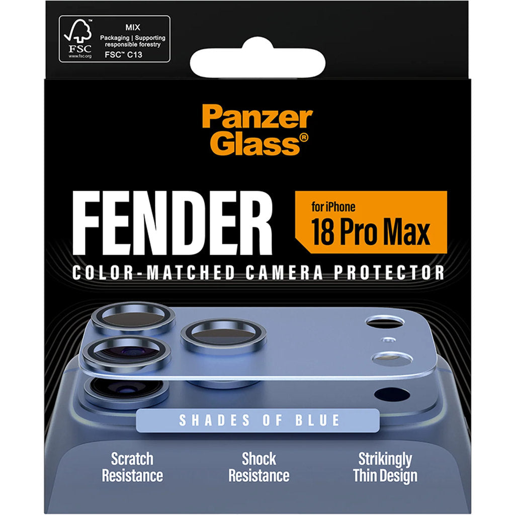 PanzerGlass FENDER Camera Protector Shades of Blue iPhone 18 Pro Max