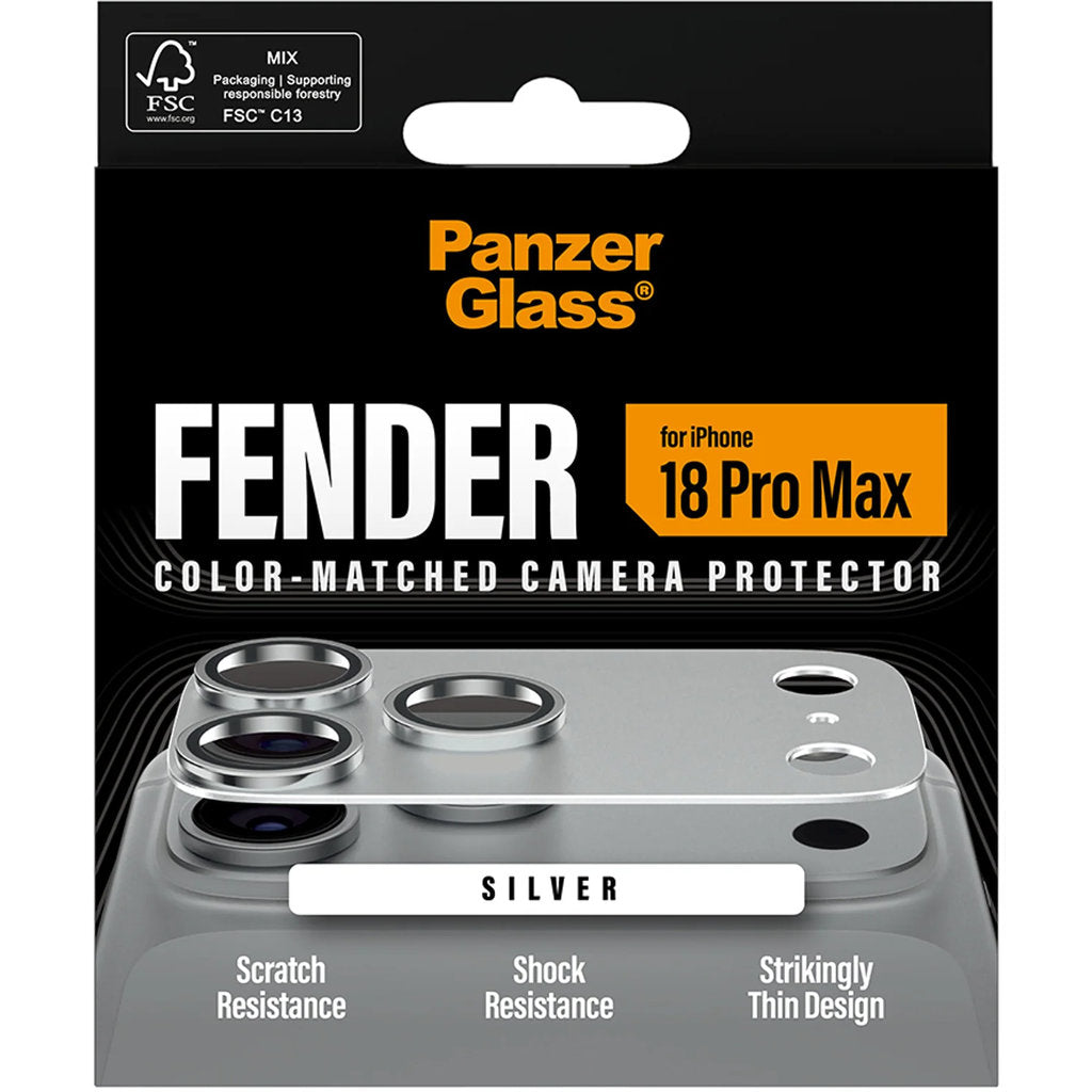 PanzerGlass FENDER Camera Protector Silver iPhone 18 Pro Max