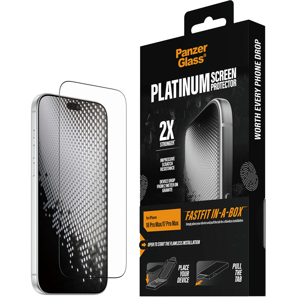 PanzerGlass Platinum Screen Protector iPhone 18 Pro Max/17 Pro Max Ultra-Wide Fit w. FASTFIT IN-A-BOX – foto 6