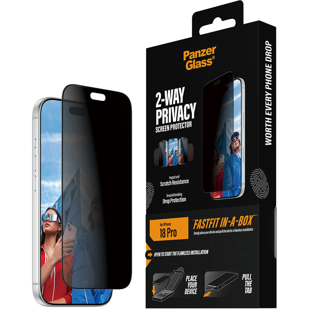 PanzerGlass 2-Way Privacy Screen Protector iPhone 18 Pro | Ultra-Wide Fit w. FASTFIT IN-A-BOX – foto 7