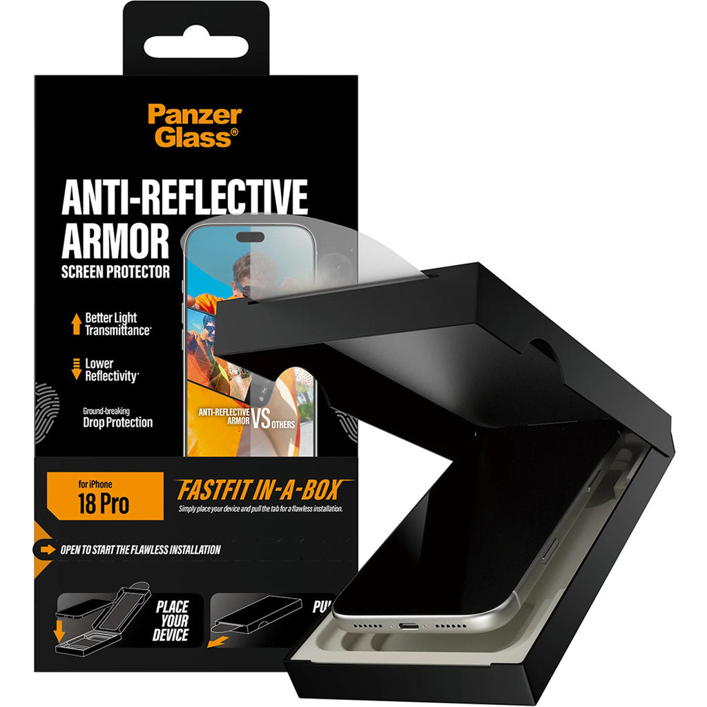 PanzerGlass Anti-reflective Armor Screen Protector iPhone 18 Pro w. FASTFIT IN-A-BOX – foto 5