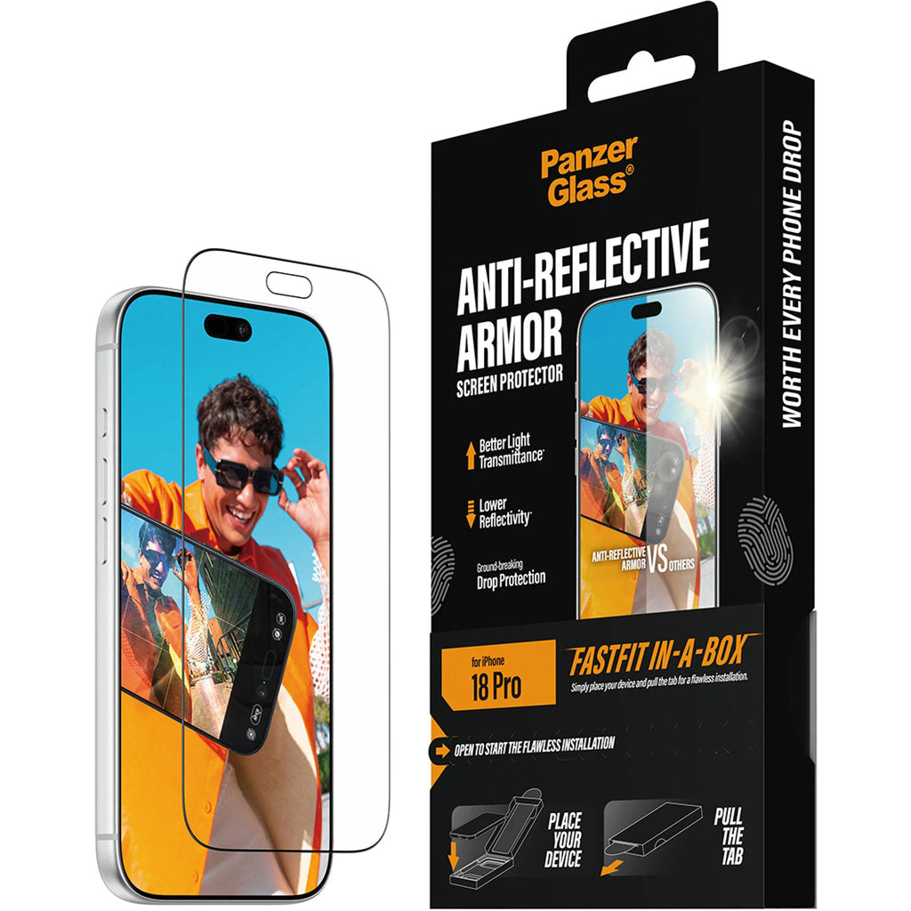 PanzerGlass Anti-reflective Armor Screen Protector iPhone 18 Pro w. FASTFIT IN-A-BOX – foto 6