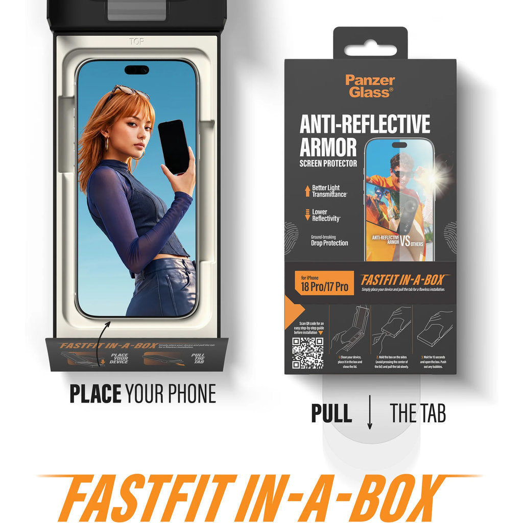 PanzerGlass Anti-reflective Armor Screen Protector iPhone 18 Pro w. FASTFIT IN-A-BOX – foto 7