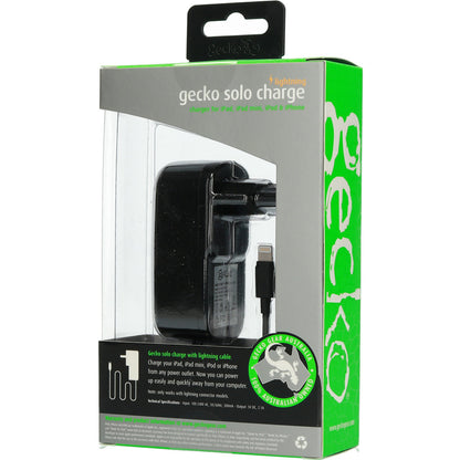 Gecko Travel Charger Apple Lightning 2.1A Black