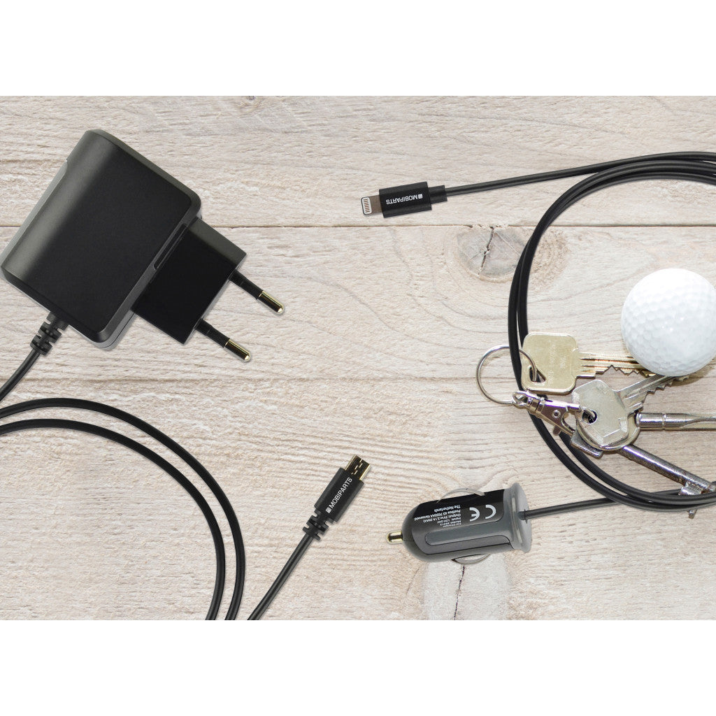 Mobiparts Car Charger Apple Lightning 2.4A Black