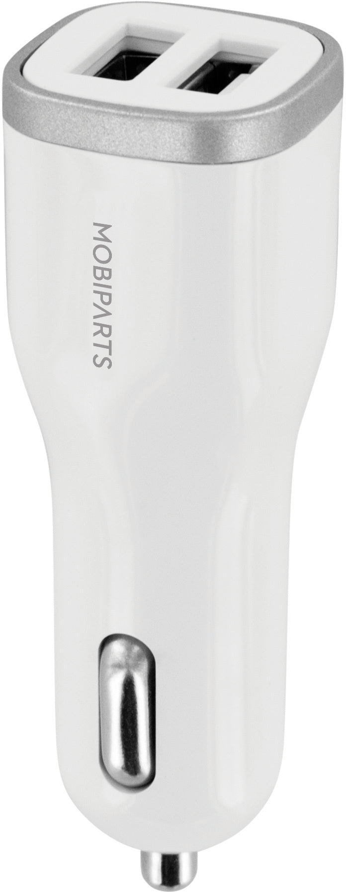 Mobiparts Car Charger Dual USB 12W/2.4A White