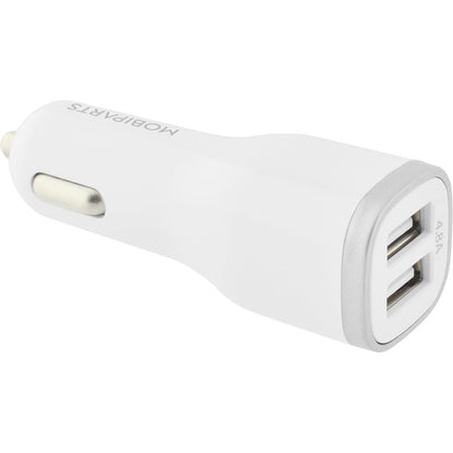 Mobiparts Car Charger Dual USB 24W/4.8A White