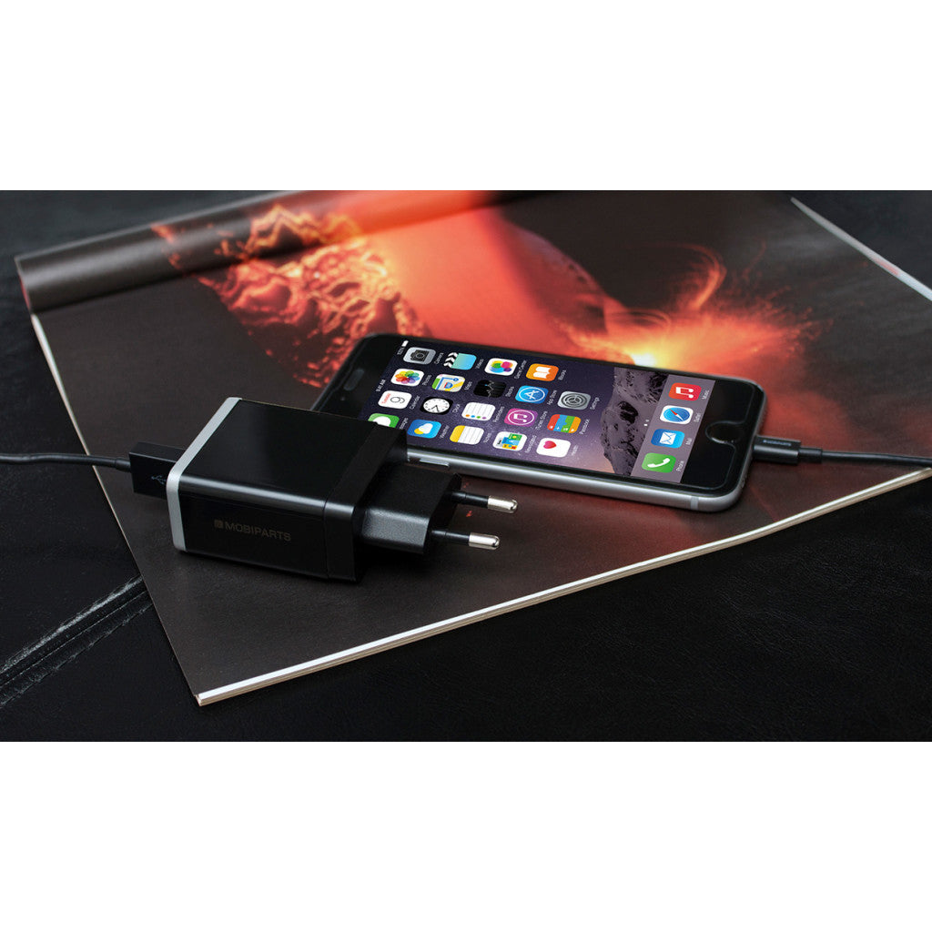 Mobiparts Quick Charge Wall Charger Dual USB 4.6A Black