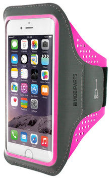 Mobiparts Comfort Fit Sport Armband Apple iPhone 6/6S/7/8/SE (2020/2022) Neon Pink