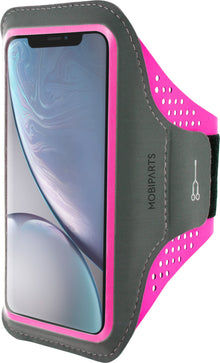 Mobiparts Comfort Fit Sport Armband Apple iPhone XR Neon Pink