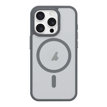 iPhone 15 metalen knop huidgevoel mat MagSafe schokbestendig telefoonhoesje (grijs)
