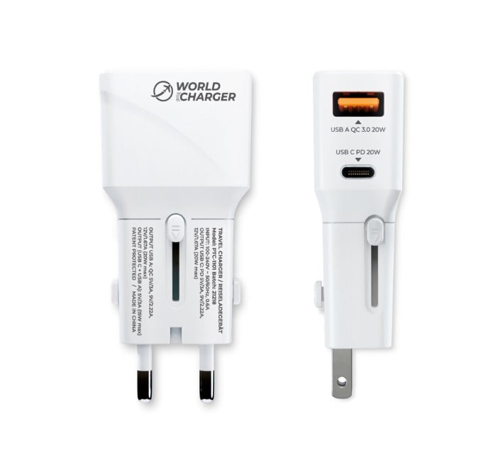Prio World Wall Charger met USB-C + USBA-A